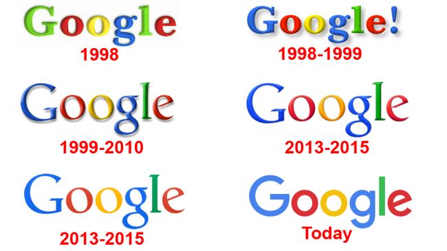 logo google cambiamento negli anni