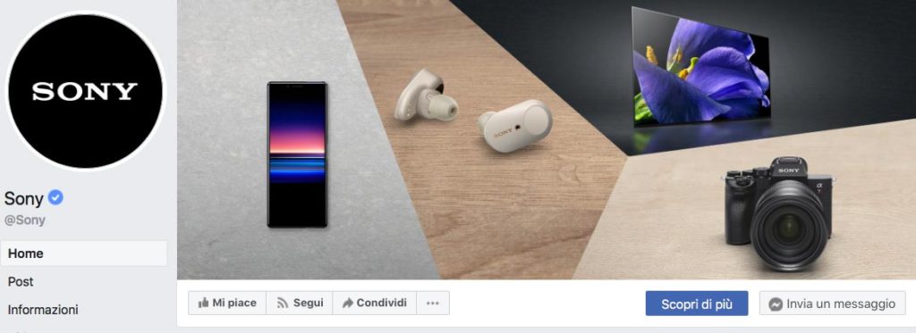 Sony copertina fan page